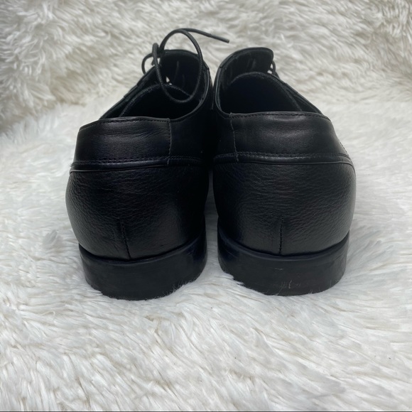 Vinicio black leather lace heels oxfords main image 5